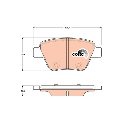 TRW Sada brzdových platničiek kotúčovej brzdy GDB1841