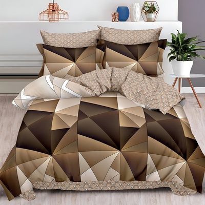 EmonaMall Двулицево спално бельо EmonaMall, 6 части - Модел S18949 (S18949-66666d)