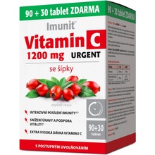 IMUNIT Vitamin C URGENT so šípkami 1200mg na posilnenie imunity s Vitamínom C 120 tabliet