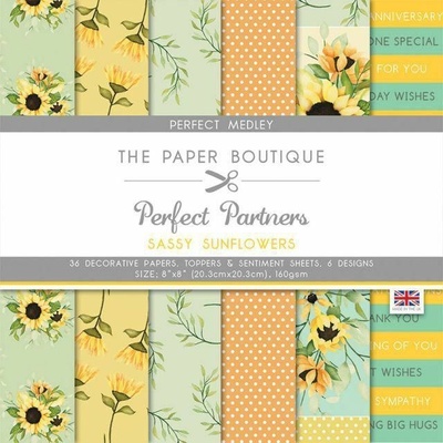 Sada scrapbookových papierov "Sassy Sunflowers" 20,3x20,3 cm, 36 ks