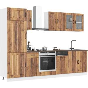 vidaXL Комплект кухненски шкафове от 8 части Kalmar, инженерно дърво (3314809)