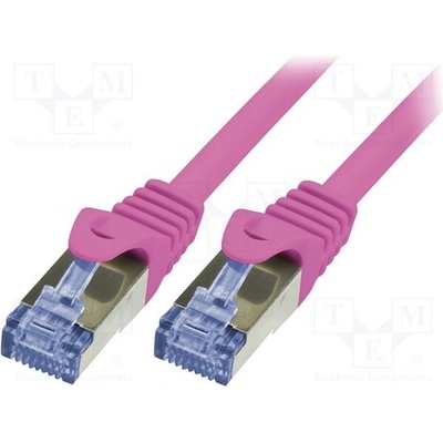 Logilink CQ3019S Patch, RJ45 vidlice,z obou stran, S/FTP, 6a, lanko, Cu LSZH