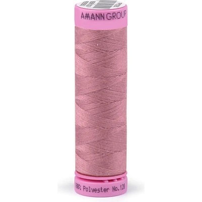 Polyesterové nitě návin 100 m Aspo Amann, střední, 0284 Misty Rose
