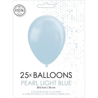 Fiesta Balónky perleť světle modrá Ø 30cm