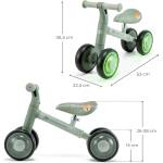 KinderKraft CUTIE FLASH колело за баланс GREEN (NEW024526)