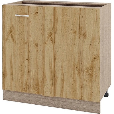 ИРИМ Долен ъглов шкаф с врата Сити МДД-42 мока / дъб дакота 90 см