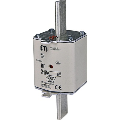 ETI Elektroelement, d.o.o. Nožová poistková vložka NV2 gL-gG KOMBI 500V - 315A