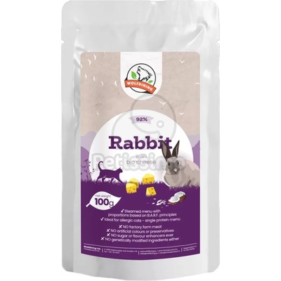 Farkaskonyha заешко меню на пара за котки 100 г