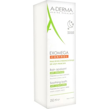 A-DERMA Ежедневна хигиенна грижа за много суха и склонна към атопия кожа , A-Derma Exomega Soothing Bath 250ml