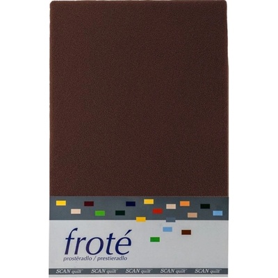 Scanquilt plachta froté tmavá hnedá 90x200