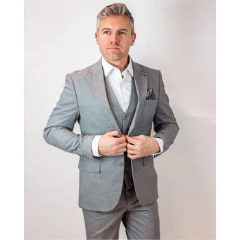 Frapolli oblek pánský 6176 sako/vesta/kalhoty sivá