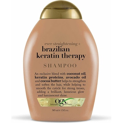 OGX Zjemňujúci šampón brazílsky keratín 385 ml