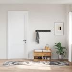 vidaXL Килим, миещ се, 80x150 см, черно и сиво (337982)
