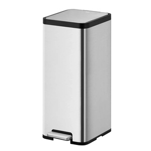 EKO-Europe EKO Кош за отпадъци с педал ECOMAID - 30л - мат (EKO 913930 - Matt s/s)