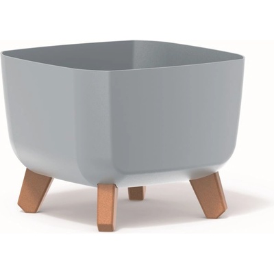 Prosperplast GRACIA SQUARE Květináč 29 cm světle šedý