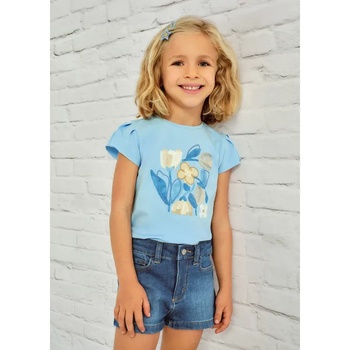 Mayoral Къси деним панталони за мини момиче изчистен дизайн Mayoral