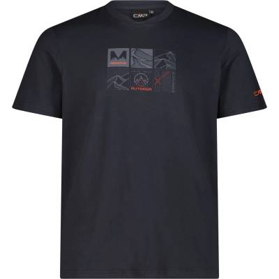 CMP Мъжка спортна тениска CMP S/S T-Shirt Sport shirt - Antracite / Orange - размер 52 (EU) (216-7666-0114)