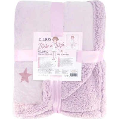 Дилиос Детско одеяло шерпа Желание 140/200 см