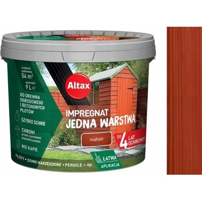 Impregnace na dřevo Altax Jedna Vrstva mahagon 9l