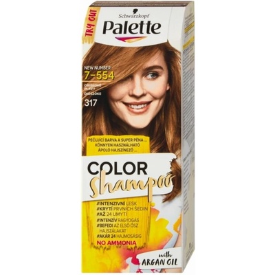 PALETTE Color Shampoo 7-554 oříškově plavý dříve 317