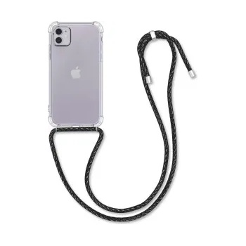 Image 1 of kwmobile Прозрачен калъф за Apple iPhone 11 - черен