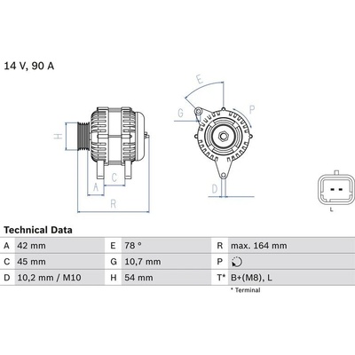 BOSCH 0 986 082 810 generátor (0986082810)