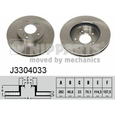 Brzdový kotúč NIPPARTS J3304033