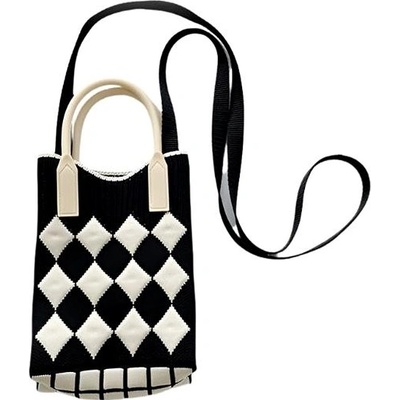 Annam Mini kabelka/taška černodiamanty 25 × 11 cm bílá
