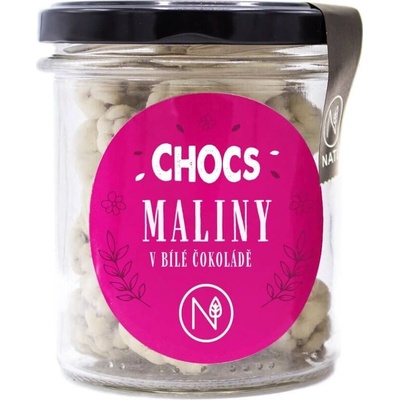 NATU Chocs maliny v 30% bielej čokoláde 100 g