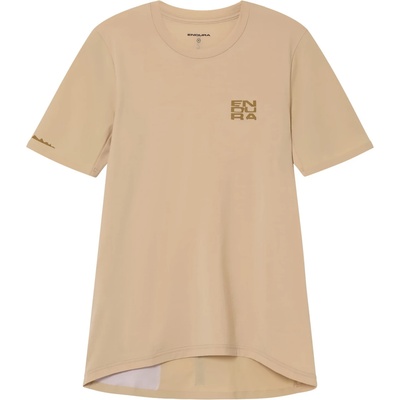 Endura Дамска фланелка с къс ръкав за колоездене Endura Women's AllTrack Ride S/S Tech Tee Cycling jersey - Sand - размер XL (156-2817-0215)