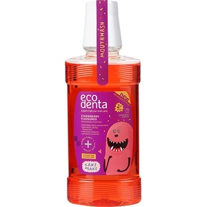 Ecodenta Super+Natural Oral Care Strawberry освежаваща вода за уста за деца за деца 250 мл