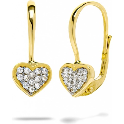 Blink-Blink diamantové náušnice srdce 3248ZDG