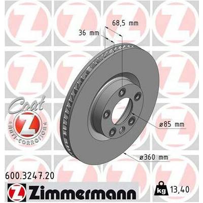 Brzdový kotúč Zimmermann 600.3247.20