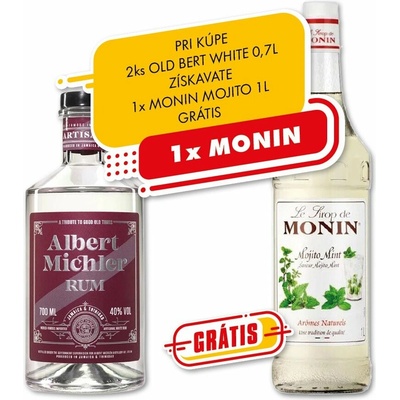 Albert Michler Artisanal White Rum 40% 0,7 l (čistá fľaša)