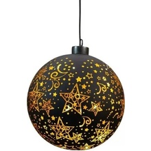 NIPEKO Dekor. koule LED 15cm černá bat.timer