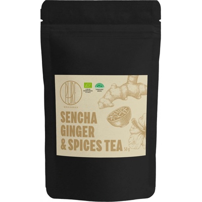 BrainMax Pure Sencha Ginger & Spices Sencha se zázvorem a kořením BIO 50 g