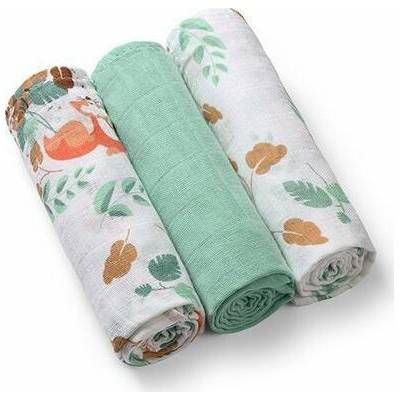 BABYONO 348/12 PIELUSZKI MUŚLINOWE 3SZT ZIELONE