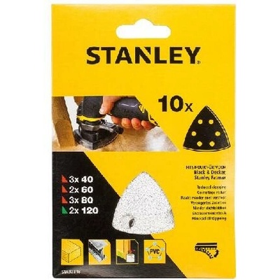 Stanley 10dílná sada brusných papírů pro oscilační brusku