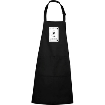 Dobrý Triko Zástěra s potiskem Svědkyně tarot Černá