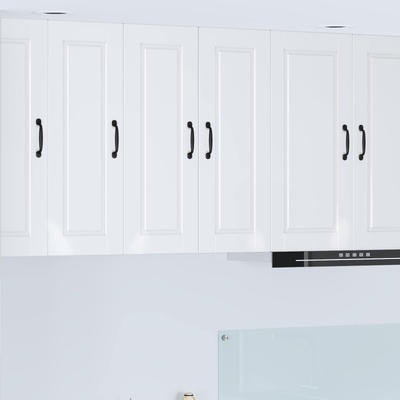 vidaXL Стенен шкаф PORTO 2 pcs Лъскаво бяло 30 x 31 x 80 см (885364)