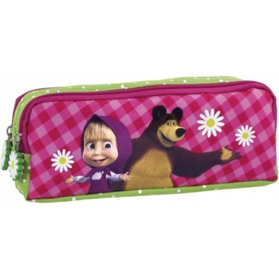 DERFORM Ученически несесер Derform - Маша и мечока, с два ципа (PDZMN11)