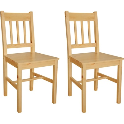 vidaXL Трапезни столове, 2 бр, борова дървесина (241514)