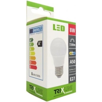 Trixline žárovka LED 8W E27/230V denní bílá