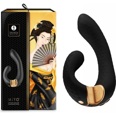 G-SPOT вибратор за двойна стимулация, изискан, 18, 5см. - Miyo Black (SHUNGA0231)