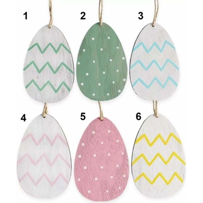 Lepaso Vajíčka závěs dřevo 10cm mix