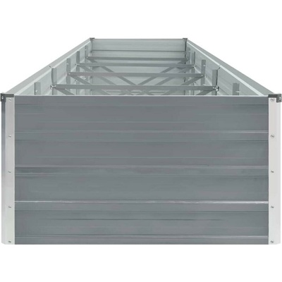 Petrashop Vyvýšený záhon pozinkovaná ocel 480 x 80 x 45 cm šedý