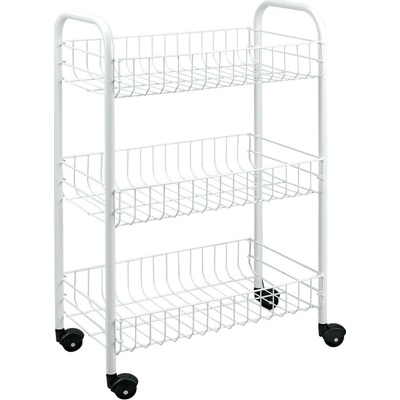 Metaltex Siena pojízdný regál bílá 41 cm, 63 cm, 23 cm