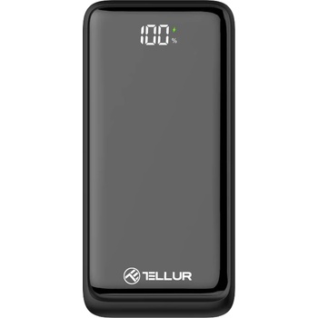 Tellur Boost Pro PD303 външна батерия 30000mAh, 2× QC 3.0 22.5W + USB-C PD 20W, LCD дисплей, черна