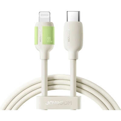 Joyroom S-A53 30W USB-C Lightning s fluorescenčním hrotem 2m béžový