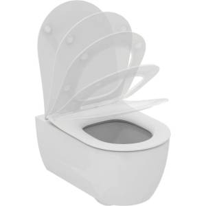 Ideal Standard Комплект за окачена тоалетна чиния Ideal Standard Atelier Blend Curve, бял, с капак с плавно затваряне (T374901+T520801)